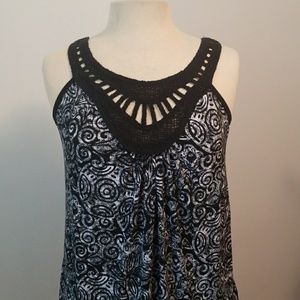 Crochet and print top